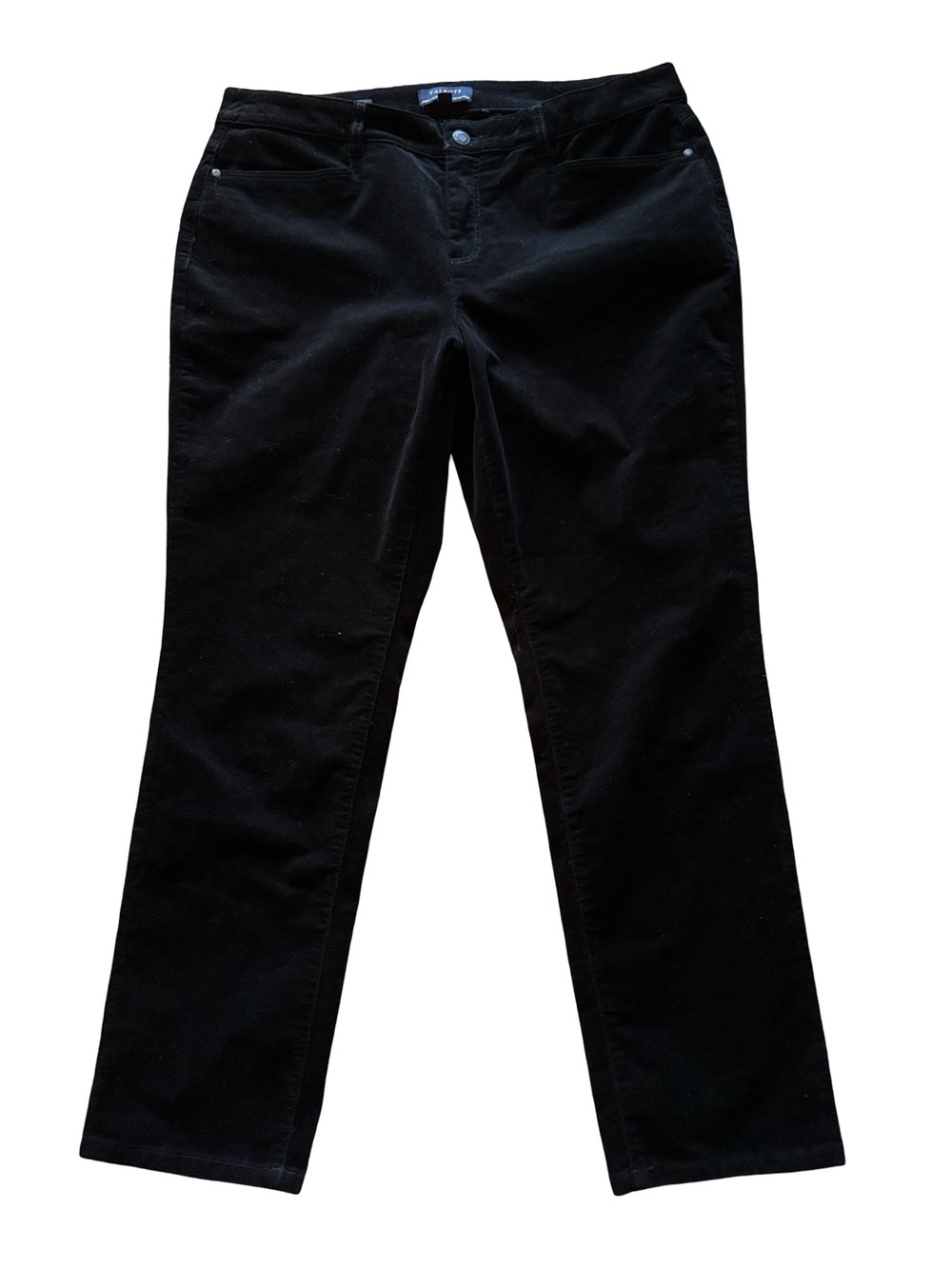 Talbots Black Corduroy High Waist Straight Leg Jeans Size 16W - Picture 6 of 9